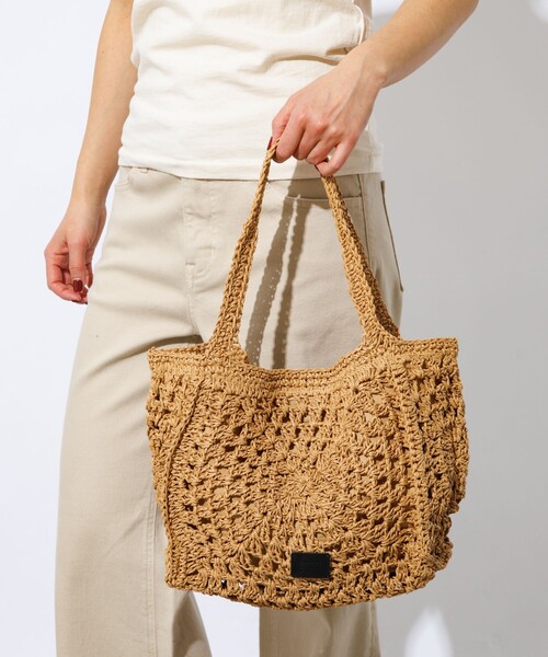 Swaraj /スワラージ】手編みペーパーラフィアトートBAG/トートバッグ