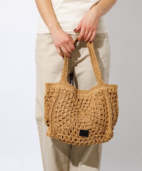 Swaraj /スワラージ】手編みペーパーラフィアトートBAG/トートバッグ