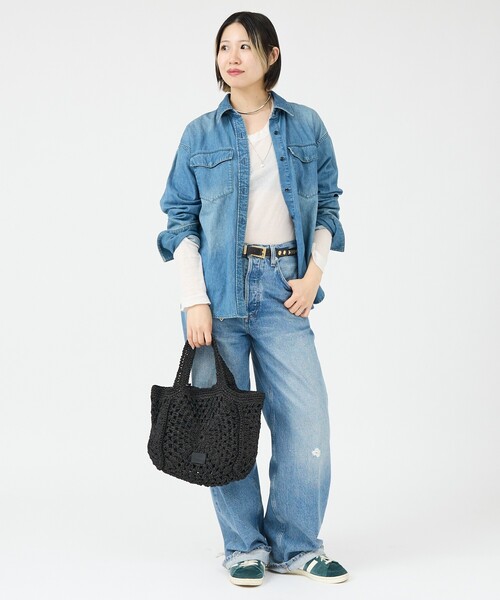 Rouge vif la cle（ルージュヴィフラクレ）の「【Swaraj /スワラージ】手編みペーパーラフィアトートBAG/トートバッグ（トートバッグ・レディース・ブラック/ベージュ・フリー）」の6枚目の写真