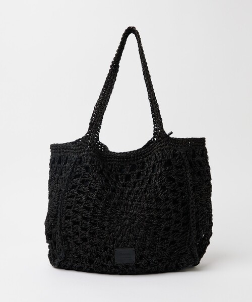 Rouge vif la cle（ルージュヴィフラクレ）の「【Swaraj /スワラージ】手編みペーパーラフィアトートBAG/トートバッグ（トートバッグ・レディース・ブラック/ベージュ・フリー）」の9枚目の写真