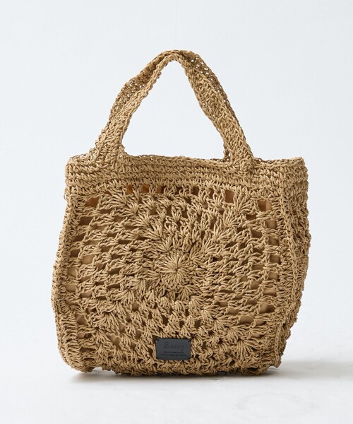 Rouge vif la cle（ルージュヴィフラクレ）の「【Swaraj /スワラージ】手編みペーパーラフィアトートBAG/トートバッグ（トートバッグ・レディース・ブラック/ベージュ・フリー）」の12枚目の写真