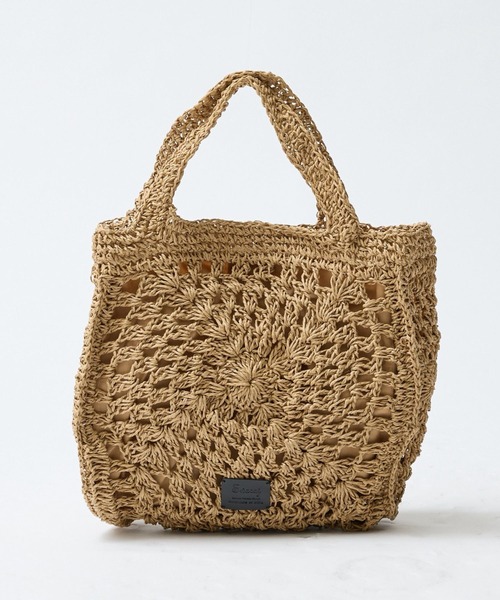 Rouge vif la cle（ルージュヴィフラクレ）の「【Swaraj /スワラージ】手編みペーパーラフィアトートBAG/トートバッグ（トートバッグ・レディース・ブラック/ベージュ・フリー）」の4枚目の写真