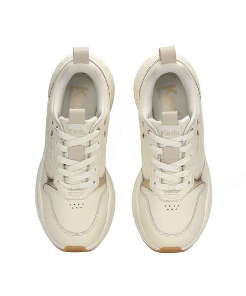 Keds(ケッズ)の「Keds ケッズ クロス シティ トレーナー レザー ナチュラルホワイト(スニーカー・レディース・オフホワイト・25.0cm/24.5cm/24.0cm/23.5cm/23.0cm/22.5cm)」の3枚目の写真