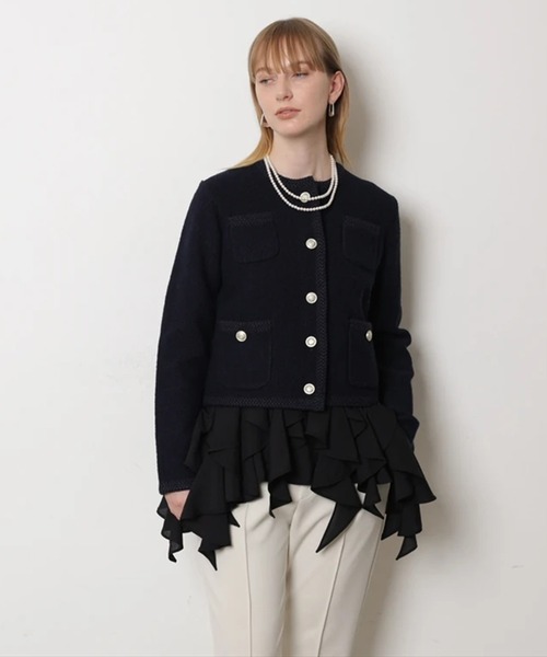 CADUNE（カデュネ）の「フリルチュニック（シャツ/ブラウス・レディース・ブラック/ホワイト・38/36）」の19枚目の写真