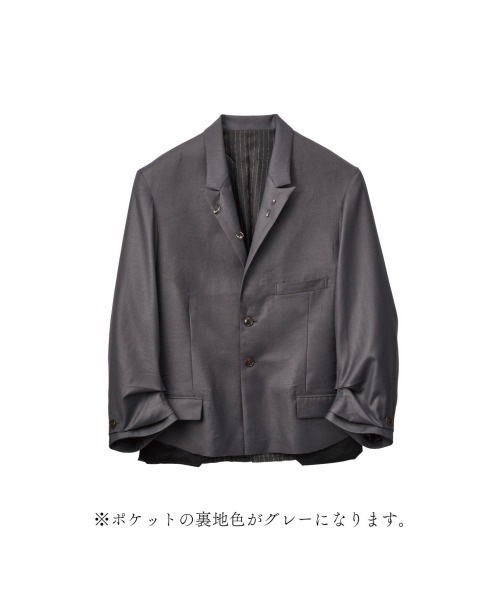 Knuth Marf（クヌースマーフ）の「vintage tailored jacket（テーラードジャケット・レディース・ブラック系その他/ブラウン/グレー・FREE）」の4枚目の写真