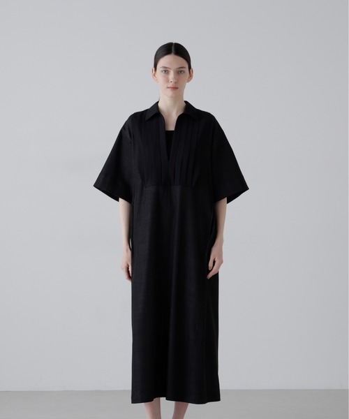 ADORE(アドーア)の「◆ハイブリッドデニムワンピース(ワンピース・レディース・ブラック/ベージュ・38)」の3枚目の写真