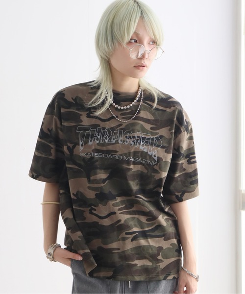 THRASHER(スラッシャー)の「【THRASHER/スラッシャー】アソート柄 プリントロゴ 半袖Tシャツ(Tシャツ/カットソー・メンズ・グリーン系カモフラージュ/ブラック系その他2/ベージュ系その他/グレー系カモフラージュ/ブラック系その他3/ブラック系その他・L/M/XL)」の10枚目の写真