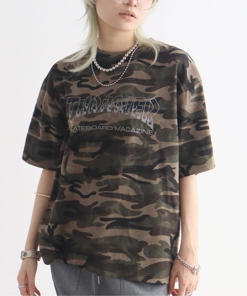 THRASHER(スラッシャー)の「【THRASHER/スラッシャー】アソート柄 プリントロゴ 半袖Tシャツ(Tシャツ/カットソー・メンズ・グリーン系カモフラージュ/ブラック系その他2/ベージュ系その他/グレー系カモフラージュ/ブラック系その他3/ブラック系その他・L/M/XL)」の11枚目の写真