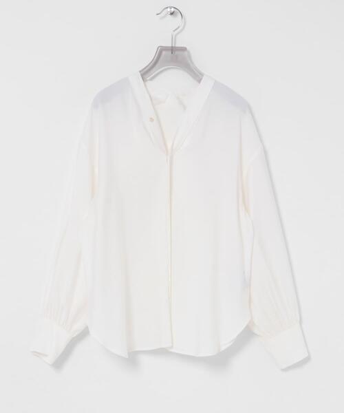 URBAN RESEARCH（アーバンリサーチ）の「ブロードカラーレスブラウス（シャツ/ブラウス・レディース・オフホワイト/ブラック/ブルー系その他・FREE）」の2枚目の写真