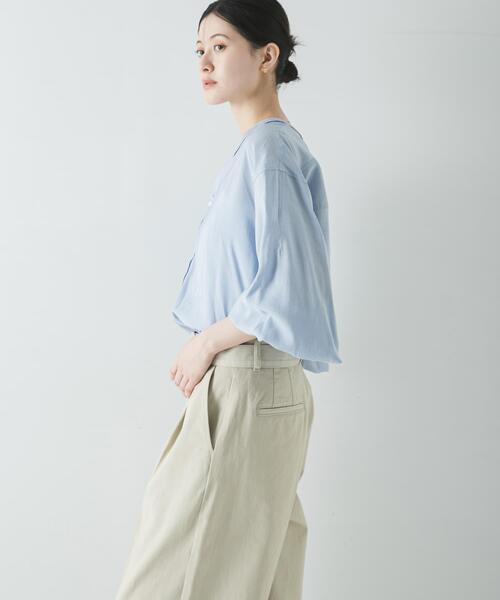 URBAN RESEARCH（アーバンリサーチ）の「ブロードカラーレスブラウス（シャツ/ブラウス・レディース・オフホワイト/ブラック/ブルー系その他・FREE）」の17枚目の写真
