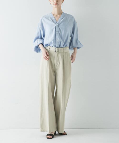 URBAN RESEARCH（アーバンリサーチ）の「ブロードカラーレスブラウス（シャツ/ブラウス・レディース・オフホワイト/ブラック/ブルー系その他・FREE）」の19枚目の写真