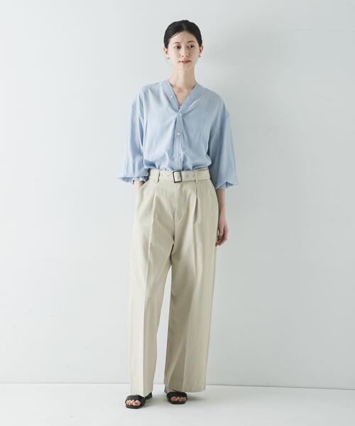 URBAN RESEARCH（アーバンリサーチ）の「ブロードカラーレスブラウス（シャツ/ブラウス・レディース・オフホワイト/ブラック/ブルー系その他・FREE）」の20枚目の写真