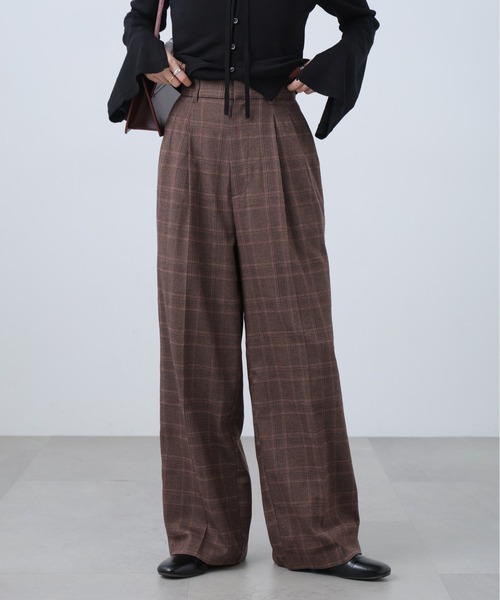 FREE'S MART（フリーズマート）の「◆麻調合繊シリーズ 麻調合繊タックワイドパンツ（その他パンツ・レディース・ネイビー/ホワイト/グレー系その他/ブラウン系その他・SMALL/MEDIUM）」の17枚目の写真