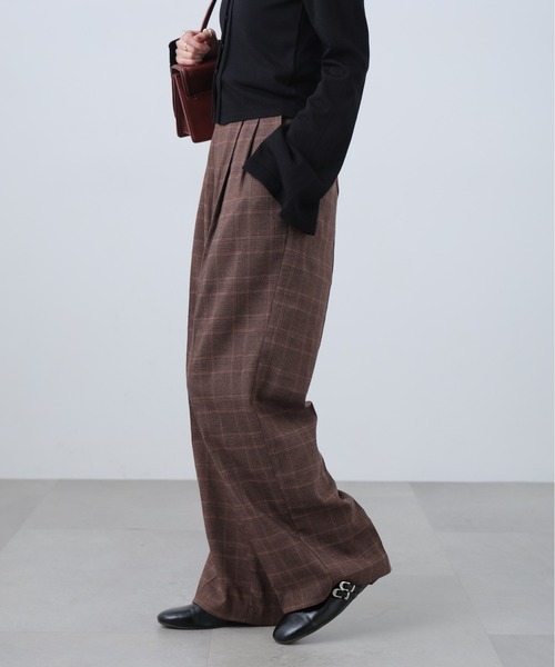 FREE'S MART（フリーズマート）の「◆麻調合繊シリーズ 麻調合繊タックワイドパンツ（その他パンツ・レディース・ネイビー/ホワイト/グレー系その他/ブラウン系その他・SMALL/MEDIUM）」の18枚目の写真