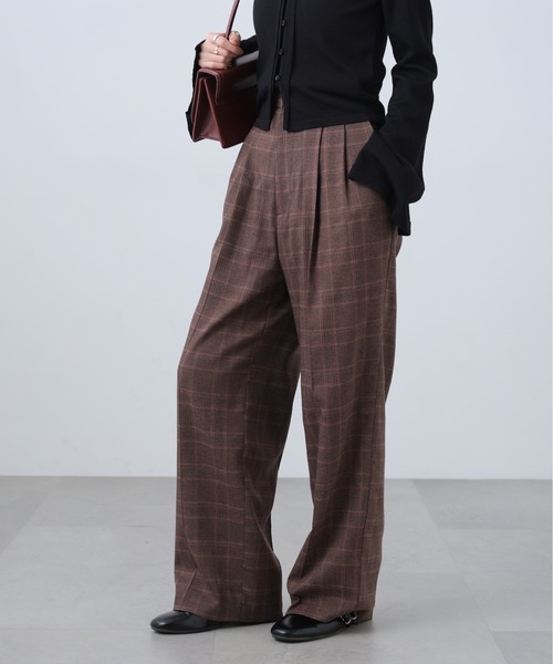 FREE'S MART（フリーズマート）の「◆麻調合繊シリーズ 麻調合繊タックワイドパンツ（その他パンツ・レディース・ネイビー/ホワイト/グレー系その他/ブラウン系その他・SMALL/MEDIUM）」の19枚目の写真