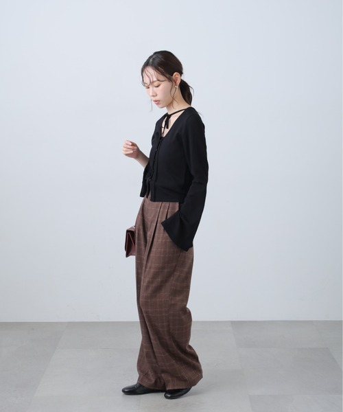 FREE'S MART（フリーズマート）の「◆麻調合繊シリーズ 麻調合繊タックワイドパンツ（その他パンツ・レディース・ネイビー/ホワイト/グレー系その他/ブラウン系その他・SMALL/MEDIUM）」の22枚目の写真