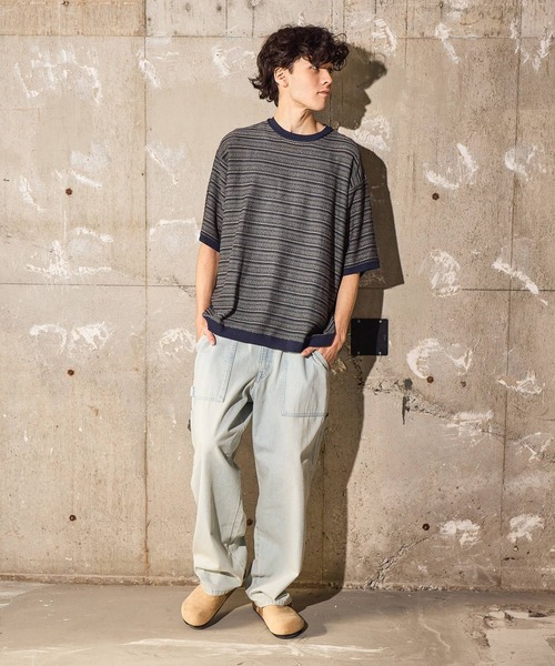 niko and...（ニコアンド）の「ジャガードニットプルオーバー（ニット/セーター・メンズ・オフホワイト/ライトブルー/ネイビー・LARGE/MEDIUM）」の6枚目の写真