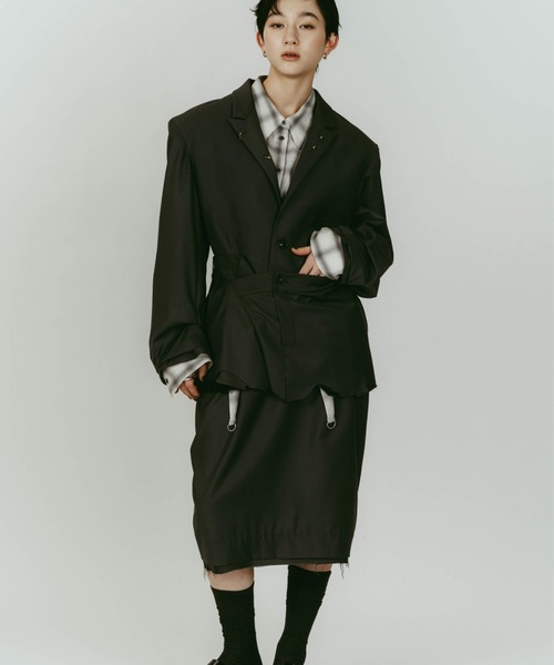 Knuth Marf（クヌースマーフ）の「Knuth Marf vintage tailored jacket（テーラードジャケット・レディース・ブラウン/グレー・FREE）」の21枚目の写真