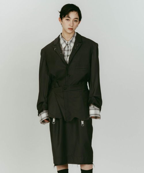 Knuth Marf（クヌースマーフ）の「Knuth Marf vintage tailored jacket（テーラードジャケット・レディース・ブラウン/グレー・FREE）」の20枚目の写真