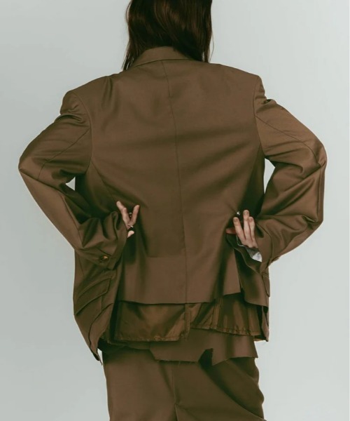 Knuth Marf（クヌースマーフ）の「Knuth Marf vintage tailored jacket（テーラードジャケット・レディース・ブラウン/グレー・FREE）」の16枚目の写真