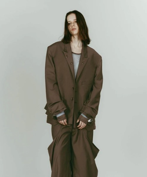 Knuth Marf（クヌースマーフ）の「Knuth Marf vintage tailored jacket（テーラードジャケット・レディース・ブラウン/グレー・FREE）」の14枚目の写真