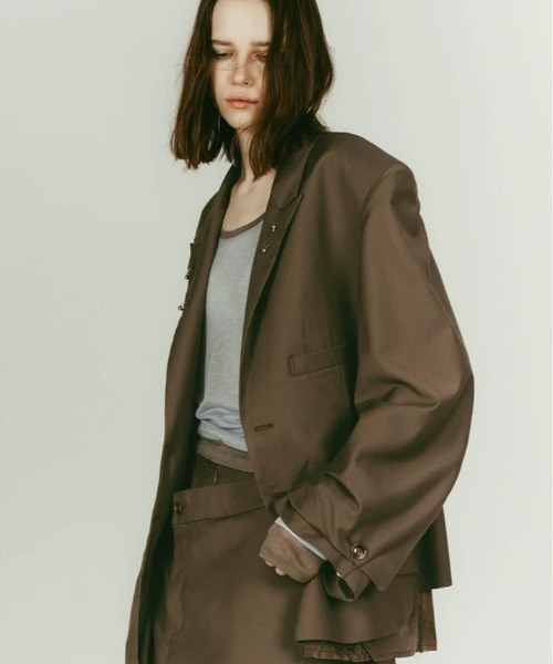 Knuth Marf（クヌースマーフ）の「Knuth Marf vintage tailored jacket（テーラードジャケット・レディース・ブラウン/グレー・FREE）」の18枚目の写真