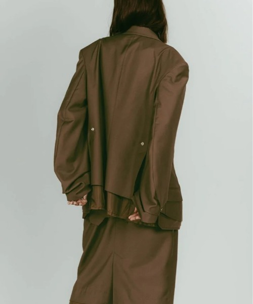 Knuth Marf（クヌースマーフ）の「Knuth Marf vintage tailored jacket（テーラードジャケット・レディース・ブラウン/グレー・FREE）」の9枚目の写真