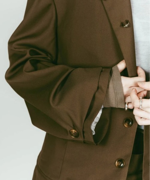 Knuth Marf（クヌースマーフ）の「Knuth Marf vintage tailored jacket（テーラードジャケット・レディース・ブラウン/グレー・FREE）」の8枚目の写真