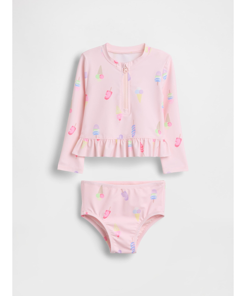 GAP(ギャップ)の「ラッシュガード 水着セット (幼児・ベビー)(ラッシュガード・キッズ・ピンク・90cm/105cm/110cm/100cm/95cm/80cm/70cm)」の1枚目の写真