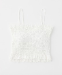 one after another NICE CLAUP | カップ付きシャーリングトップス(キャミソール)