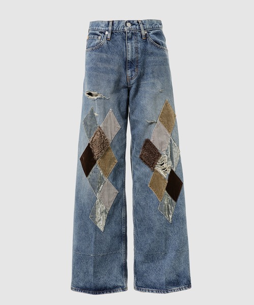 MASU(エムエーエスユー)の「MB DIAMOND WIDE JEANS(デニムパンツ・メンズ・ブラック/インディゴブルー・44/46)」の2枚目の写真