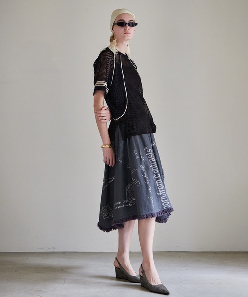 MAISON SPECIAL（メゾンスペシャル）の「Numbering Mesh T-Shirt/ナンバリングメッシュTシャツ（Tシャツ/カットソー・レディース・ホワイト/ブルー/ブラック・FREE）」の9枚目の写真