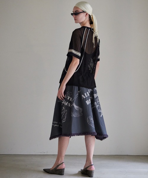 MAISON SPECIAL（メゾンスペシャル）の「Numbering Mesh T-Shirt/ナンバリングメッシュTシャツ（Tシャツ/カットソー・レディース・ホワイト/ブルー/ブラック・FREE）」の10枚目の写真