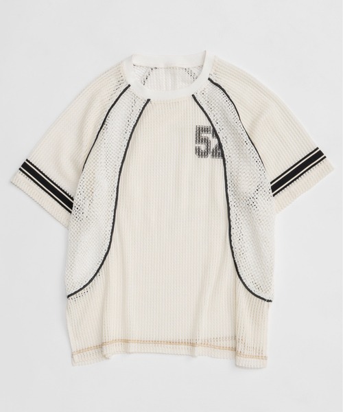 MAISON SPECIAL（メゾンスペシャル）の「Numbering Mesh T-Shirt/ナンバリングメッシュTシャツ（Tシャツ/カットソー・レディース・ホワイト/ブルー/ブラック・FREE）」の20枚目の写真