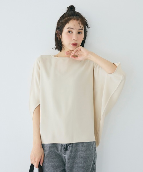 coca(coca)(コカ)の「とろみツイルスクエアジップブラウス(シャツ/ブラウス・レディース・グレー/ライトベージュ・L/M)」の13枚目の写真