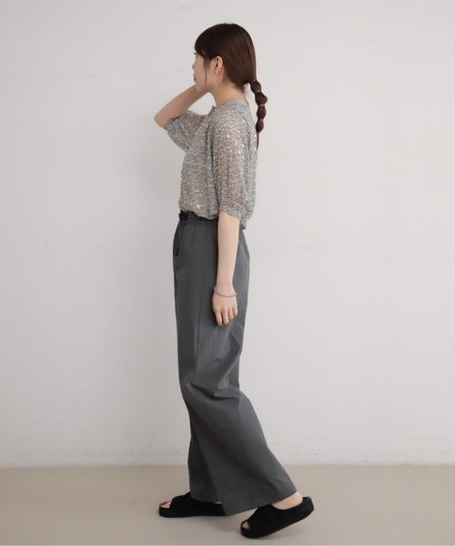 NOMBRE IMPAIR(ノンブルアンペール)の「【予約】箔リーフPT ギャザーブラウス(シャツ/ブラウス・レディース・ホワイト/ブラック・FREE)」の22枚目の写真