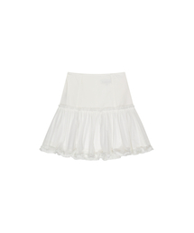TUOMIO（トゥオミオ）の「MESH FRILL LAYERED SKIRT [WHITE]（スカート）」