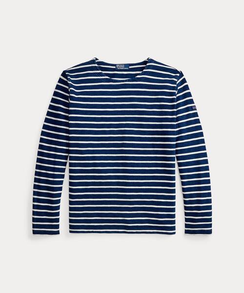 POLO RALPH LAUREN(ポロ ラルフ ローレン)の「クラシック フィット ストライプド ジャージー Tシャツ(Tシャツ/カットソー・メンズ・ブルー・M/S/XS/L)」の7枚目の写真
