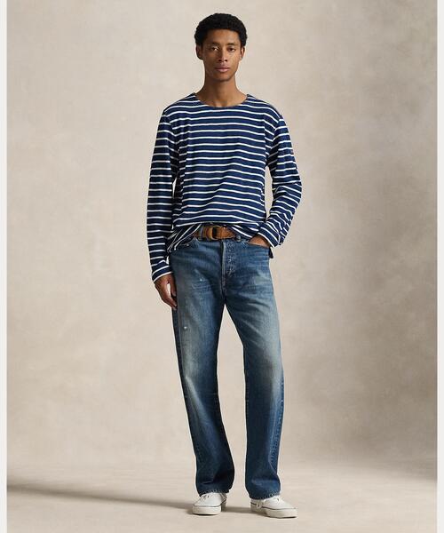 POLO RALPH LAUREN(ポロ ラルフ ローレン)の「クラシック フィット ストライプド ジャージー Tシャツ(Tシャツ/カットソー・メンズ・ブルー・M/S/XS/L)」の8枚目の写真