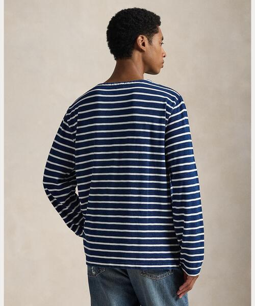 POLO RALPH LAUREN(ポロ ラルフ ローレン)の「クラシック フィット ストライプド ジャージー Tシャツ(Tシャツ/カットソー・メンズ・ブルー・M/S/XS/L)」の9枚目の写真