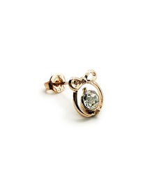 CARROLL キャロル リボンサークルクリアストーンキャッチピアス