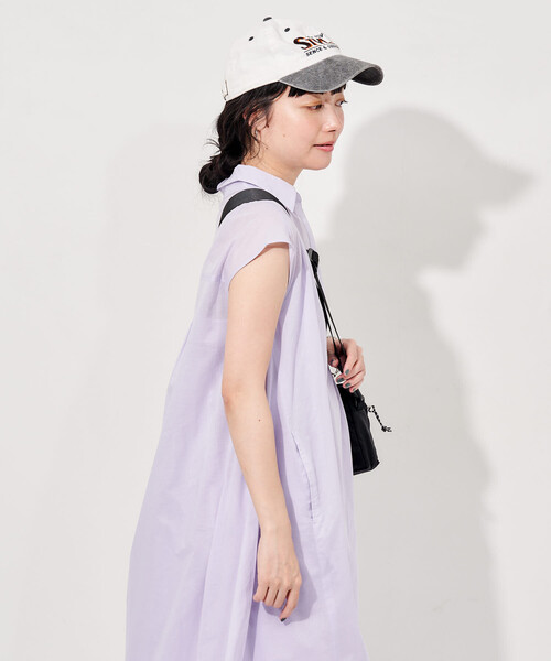 FREAK'S STORE(フリークスストア)の「インド ボイル襟付き スキッパーワンピース<インナーキャミワンピース付き>(ワンピース・レディース・ラベンダー/チャコール/ブラウン/ブラック・フリ-)」の11枚目の写真