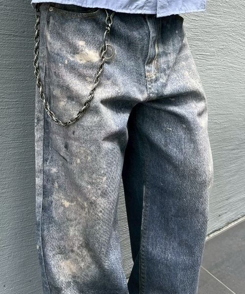 Chikashitsu +(チカシツプラス)の「【Chikashitsu +】degital print wide denim pants / 【チカシツプラス】デジタルプリントワイドデニムパンツ<着用動画あり>(デニムパンツ・メンズ・ブルー・S/M)」の21枚目の写真