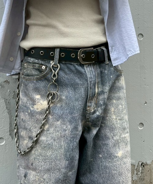 Chikashitsu +(チカシツプラス)の「【Chikashitsu +】degital print wide denim pants / 【チカシツプラス】デジタルプリントワイドデニムパンツ<着用動画あり>(デニムパンツ・メンズ・ブルー・S/M)」の22枚目の写真