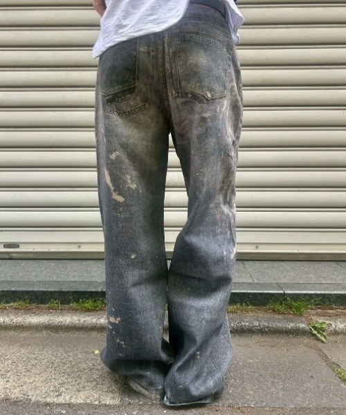 Chikashitsu +(チカシツプラス)の「【Chikashitsu +】degital print wide denim pants / 【チカシツプラス】デジタルプリントワイドデニムパンツ<着用動画あり>(デニムパンツ・メンズ・ブルー・S/M)」の13枚目の写真