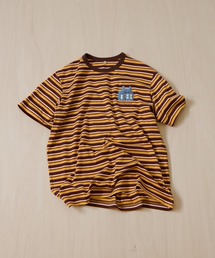 KHOKI（コッキ）の「【KHOKI/コッキ】Hand-Embroidered Stripe T-Shirt（Tシャツ/カットソー）」