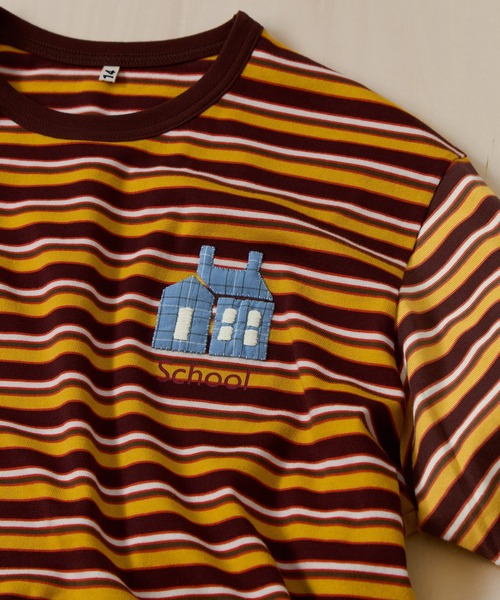KHOKI(コッキ)の「【KHOKI/コッキ】Hand-Embroidered Stripe T-Shirt(Tシャツ/カットソー・メンズ・ブラック/ブラウン・2/3)」の12枚目の写真