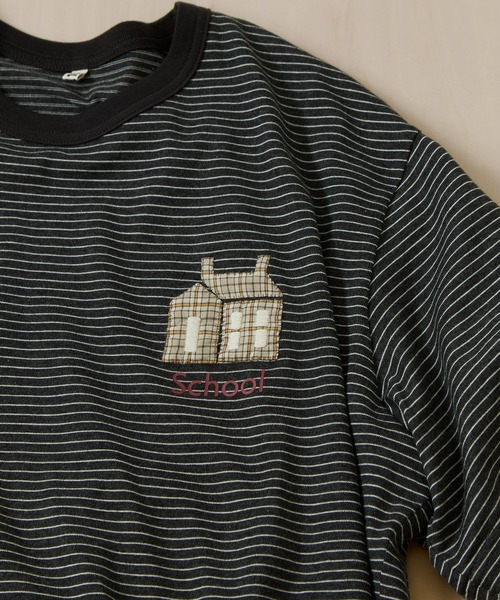 KHOKI（コッキ）の「【KHOKI/コッキ】Hand-Embroidered Stripe T-Shirt（Tシャツ/カットソー・メンズ・ブラック/ブラウン・2/3）」の15枚目の写真