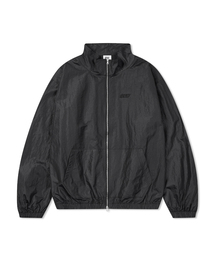 GRAYBLVD（グレイブラバット）の「メロウグロッシーバイオレットジャケット（ブラック）（ナイロンジャケット）」