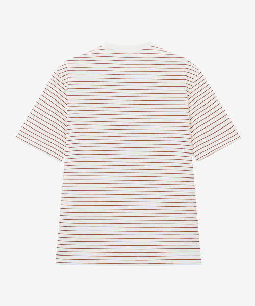 MINDBRIDGE(マインドブリッジ)の「ストライプ半袖Tシャツ - 2カラー(Tシャツ/カットソー・メンズ・レッド/ネイビー・95/100/105/110)」の6枚目の写真
